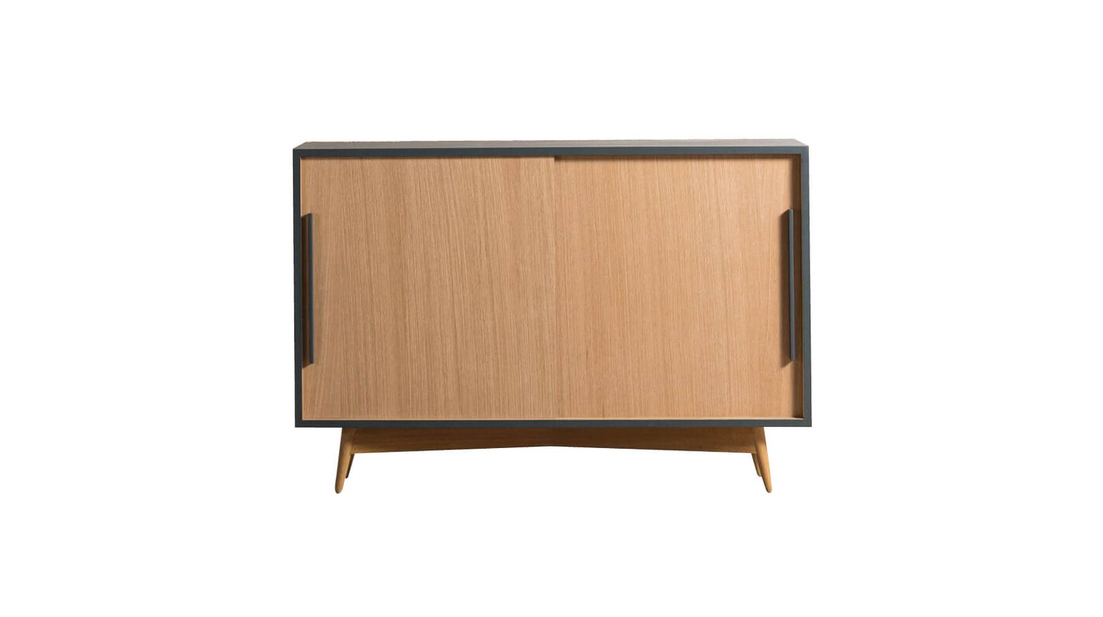Gentlemen Designers - buffet_bas_en_latte_chene_compose_de_2_portes_coulissantes_et_etageres_reglables_scandinave_strasbourg_vintage_paris_02
