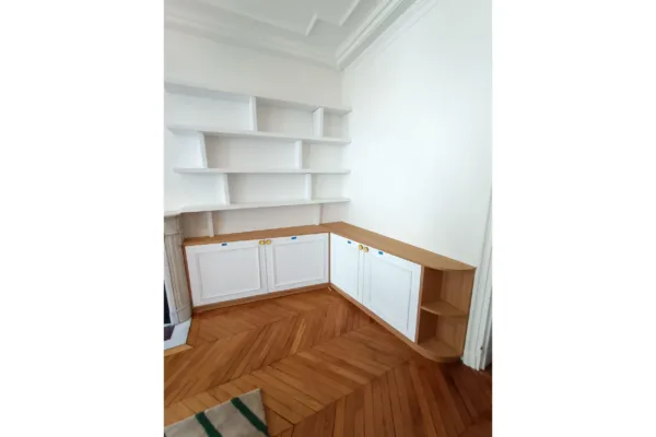 Bibliothèque chêne et laquée 2