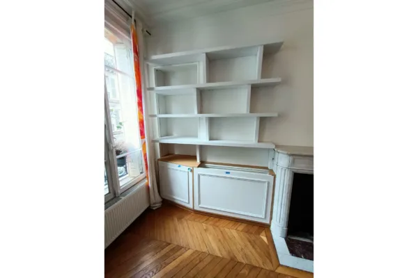 Bibliothèque chêne et laquée 3