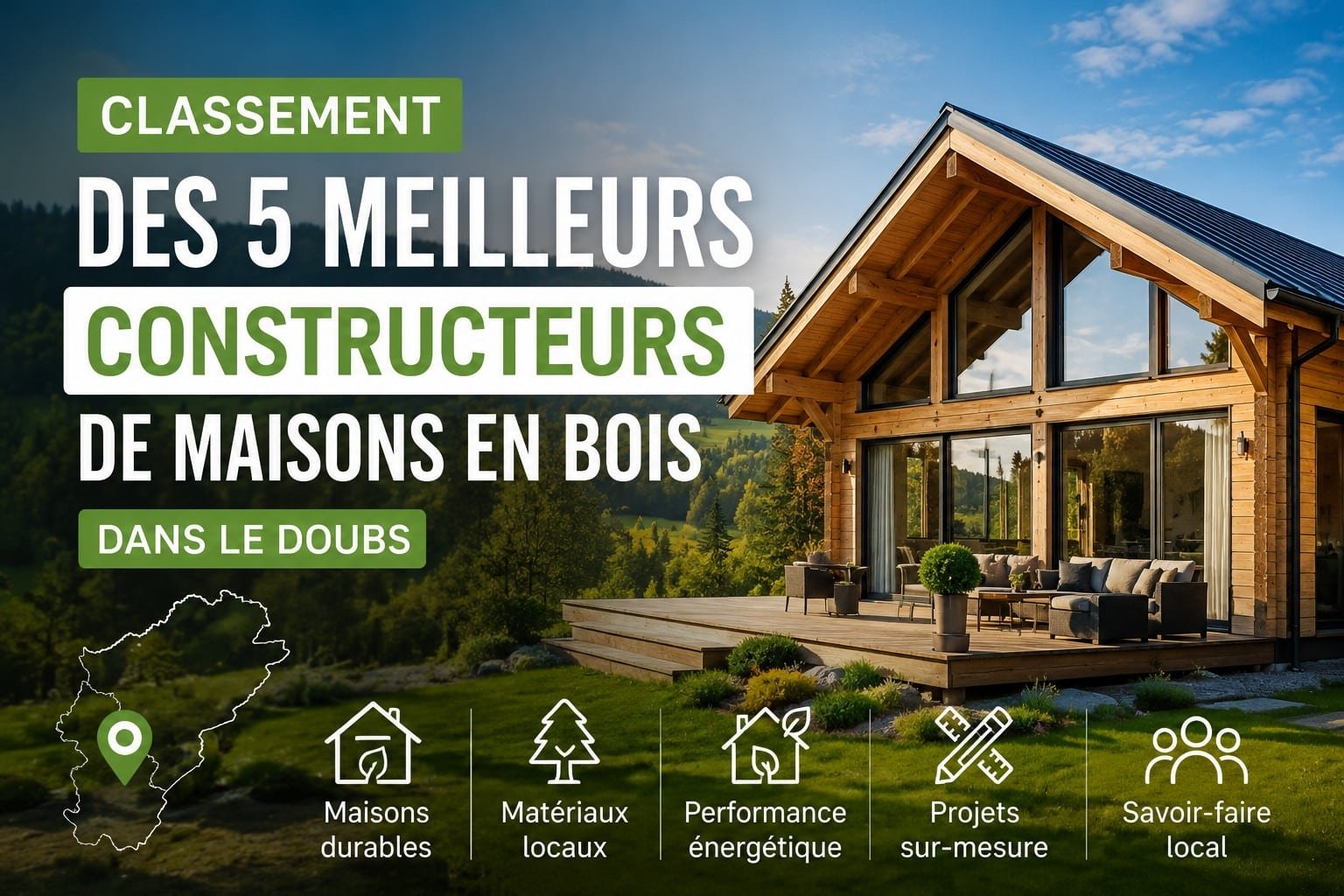 Maison ossature bois dans le Doubs